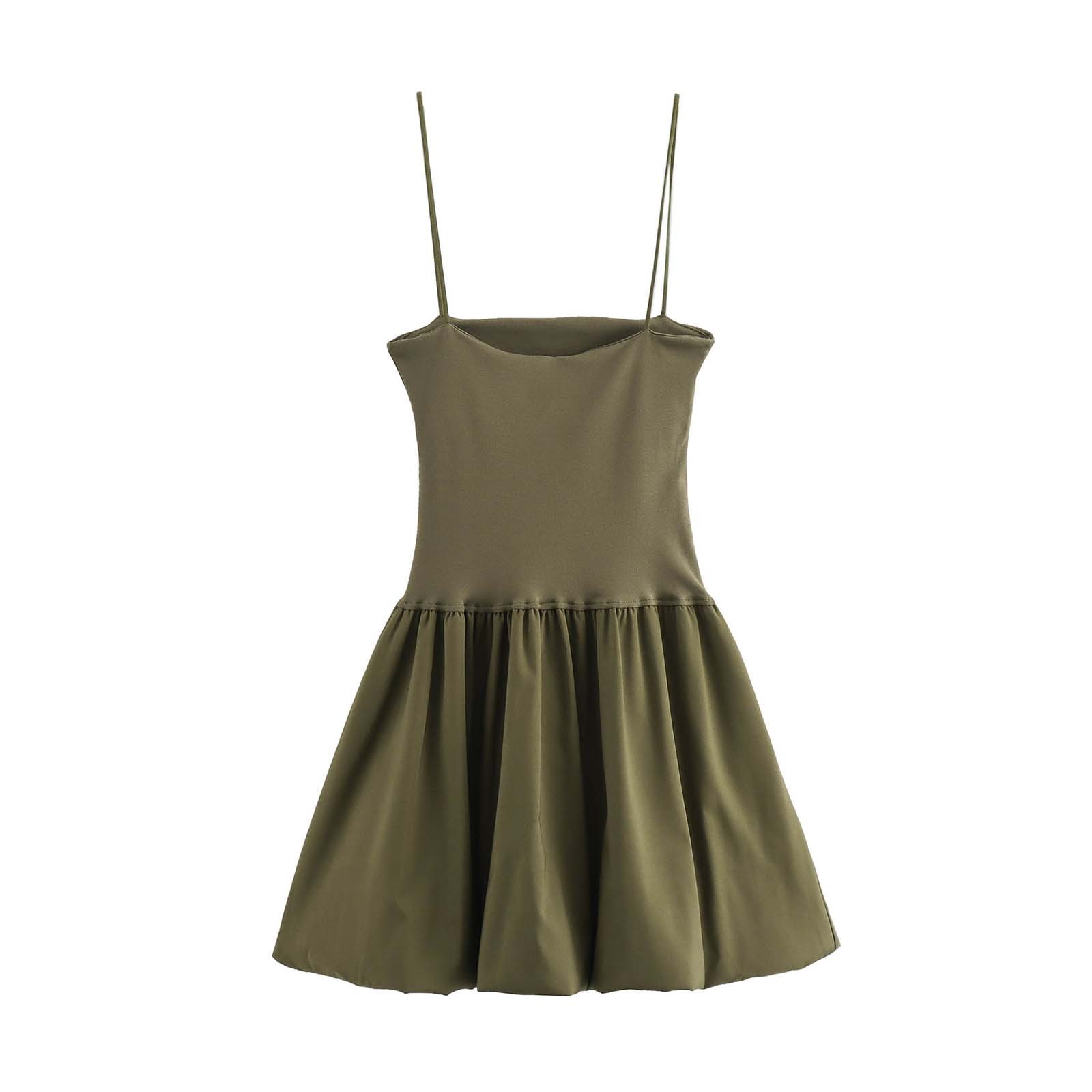 thumbnail image 4 of Vestido de gasa con volantes y patchwork para mujer: elegante atuendo para fiestas de verano y bodas, 4 of 4